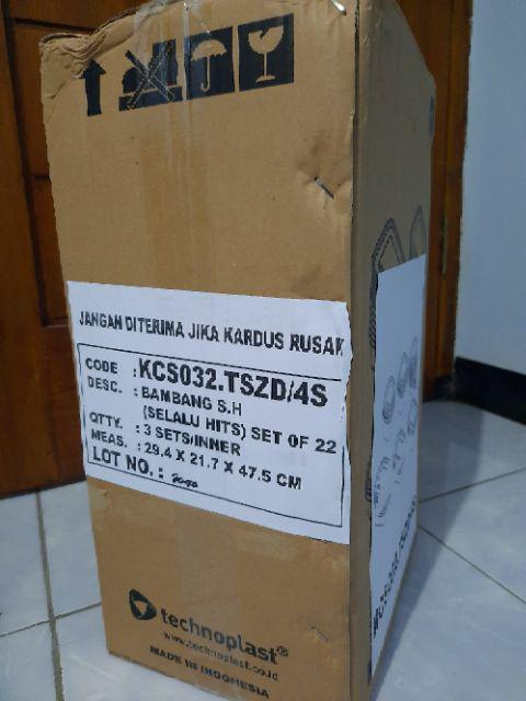 3 Set 66 Pc! Wadah Penyimpanan Bambang Set 22 Pcs