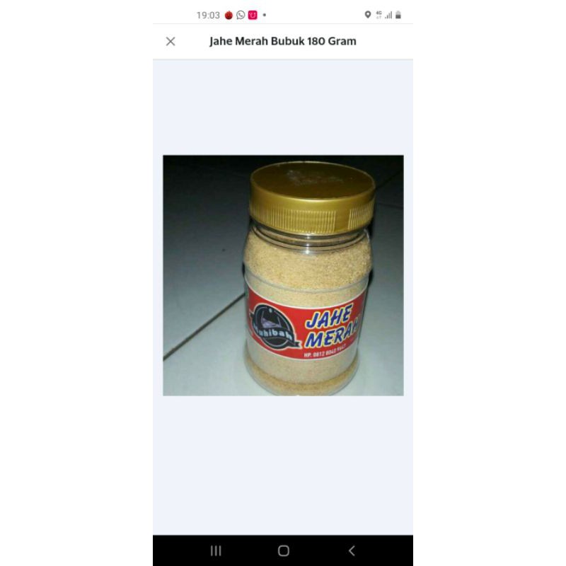 

JAHE MERAH BUBUK 200 GRAM