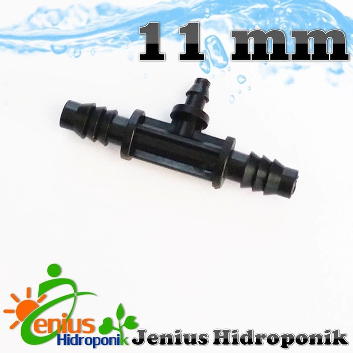 Tee Sambungan Selang PE 11 mm ke Selang PE 7 mm
