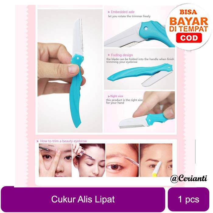 Alat Cukur Pemotong Alis Lipat Foldable Eyebrow CuttterTraveling_Cerianti