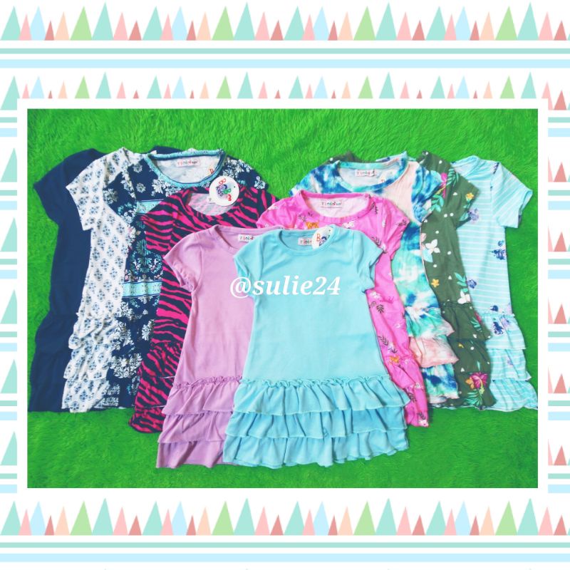 ZOLLA DRESS muat umur 1-5 th/ Tunik anak rempel/dres murah bobokids