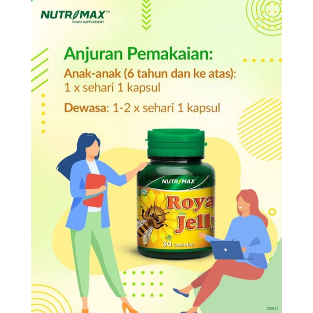 NUTRIMAX ROYAL JELLY JELY JELI VITAMIN DAYA TAHAN TUBUH ANTI STRESS AGING ENERGI STAMINA 30 KAPSUL