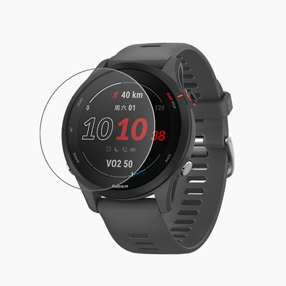 1pc Tempered Glass Pelindung Layar Smartwatch Garmin Forerunner 255 Anti Air / Minyak