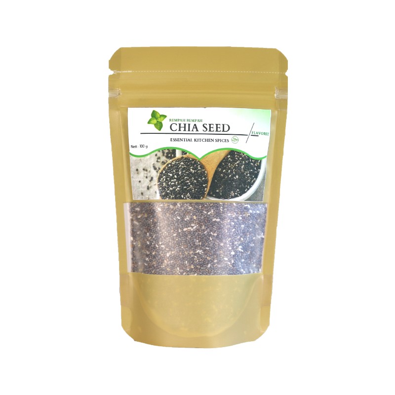 Biji Cia | Chia Seed 100 gr Organik Seeds Organic Bahan Makanan Pokok Bumbu Dapur Herbal Rempah Jamu Murni