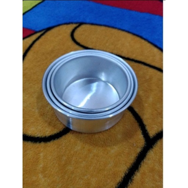 Loyang Bulat Mini Press Loyang Cake Mini Set 3 Ukuran 8 9 10 Cm