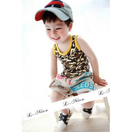 Setelan Anak / Stelan L-Nice Army Seeds / Baju Santai / Fashion Boy