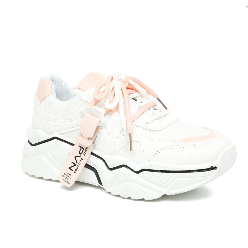 PVN Jipyeong Sepatu Sneakers Wanita Sport Shoes White 099-White/Pink