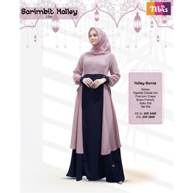 Baju Gamis Nibras Perempuan Dewasa Halley Lilac
