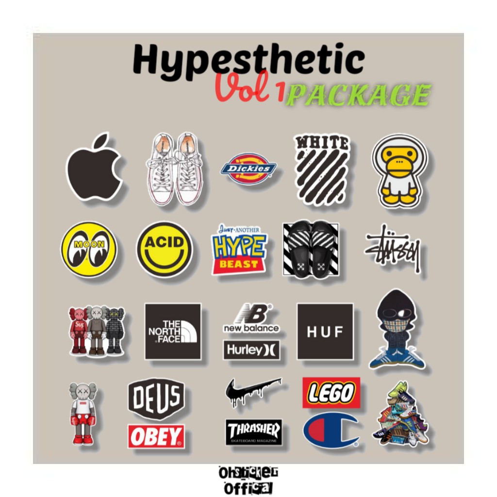 

STICKER BRAND AESTHETIC HYPESTTHETIC #1 SERIES STIKER CASE HANDPHONE DECAL LAPTOP DIY BUJO TUMBLR