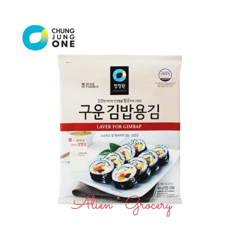 Laver Gimbap Rumput Laut Sushi Chung Jung One Won 40gr