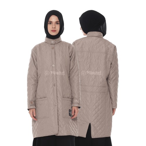 HIJACKET BELVA WANITA MUSLIMAH HIJAB ORIGINAL OFFICIAL I JAKET HIJAB WANITA MUSLIMAH PANJANG-IVORY CREAM