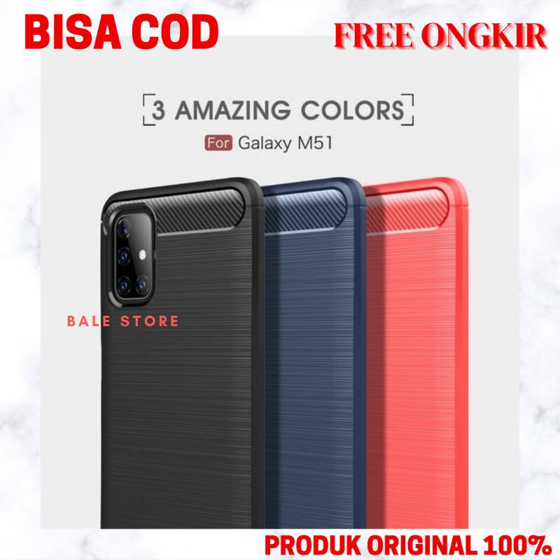 SOFT CASE SAMSUNG GALAXY M51 BRUSHED CARBON