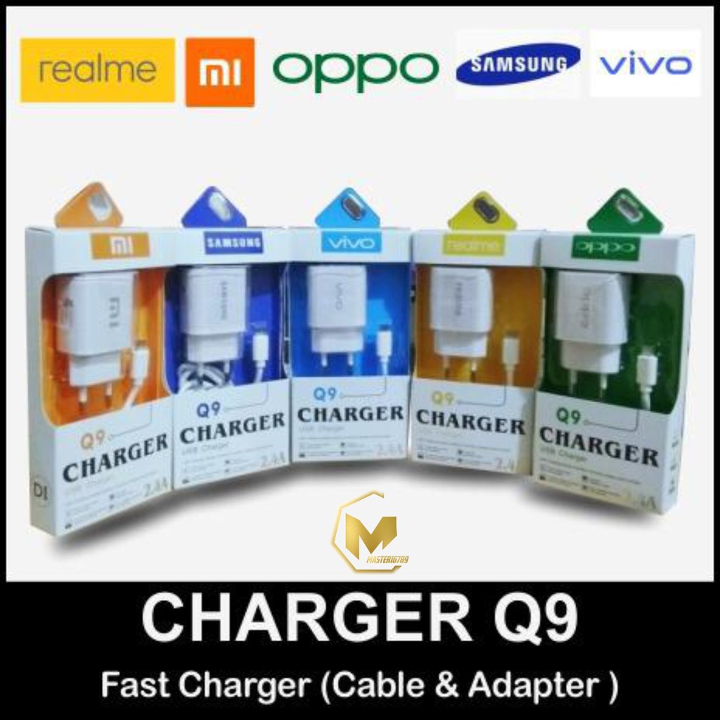 BM007 Q9 Charger Cashan Samsung oppo Vivo realme xiaomi original 2.4A anti meledak pengisian cepat MA189