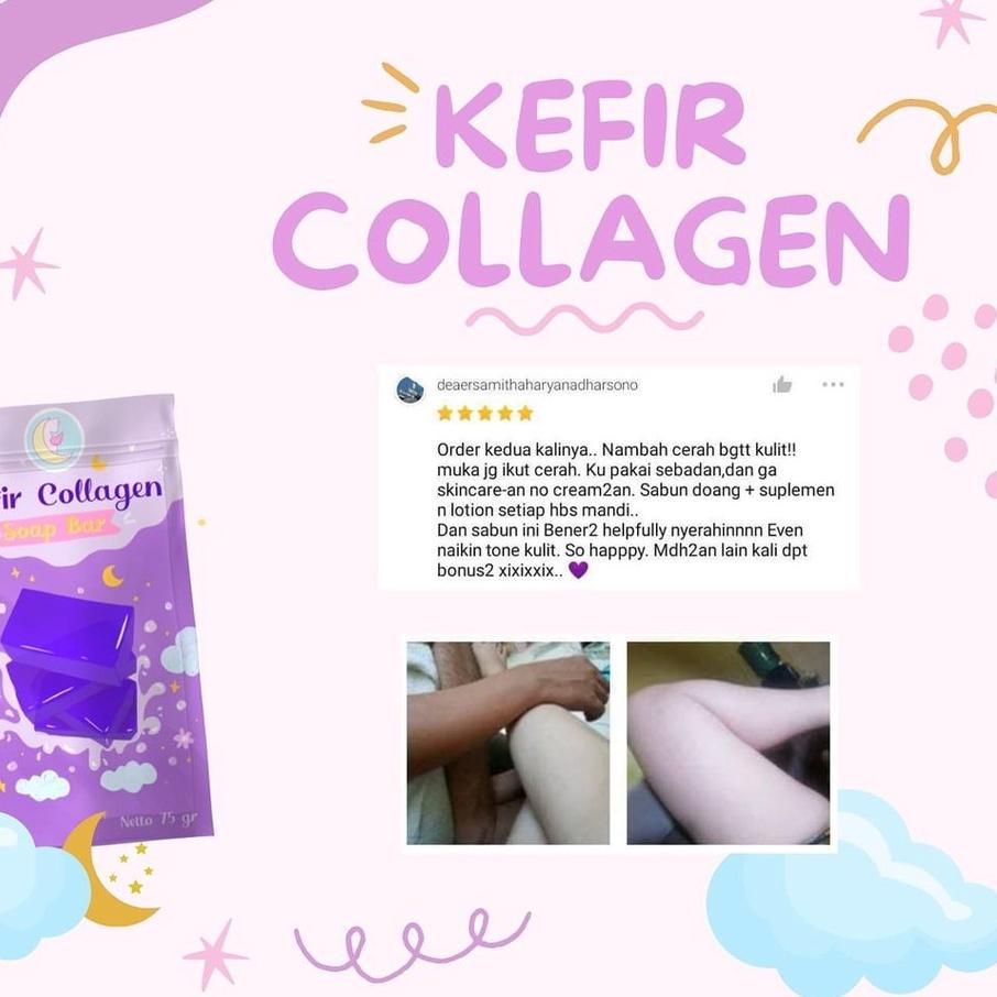 SABUN KEFIR COLLAGEN SOAP BAR BY BEAUTYINU SABUN PEMUTIH VIRAL KEFIR COLLAGEN SOAP SABUN KEFIR KOLAG