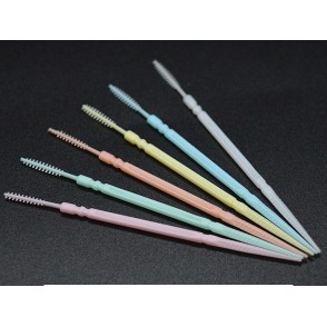 【COD】FLID 100Pcs Tusuk Gigi Dental Plastik 2 Sisi Interdental