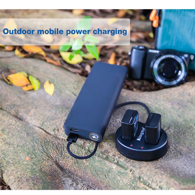 KingMa Dual Charger + 2 Baterai Sony Alpha A6300 A6500 A7 Series - KM-FW50