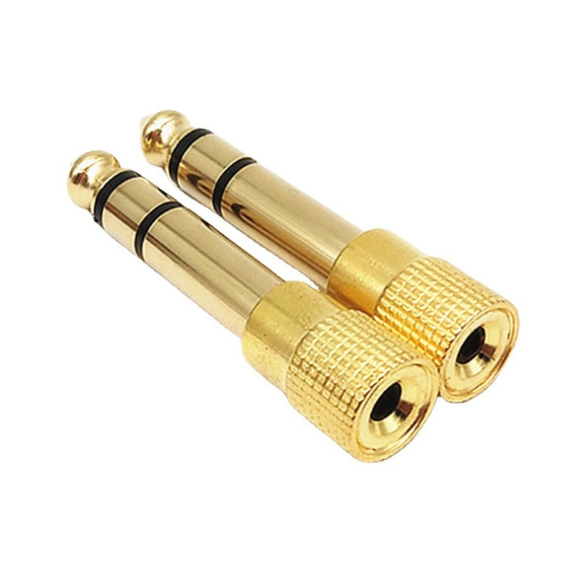 Jack Adaptor Headphone btsg 6.35mm Male To 3.5mm Female Adapter Connector 10pcs