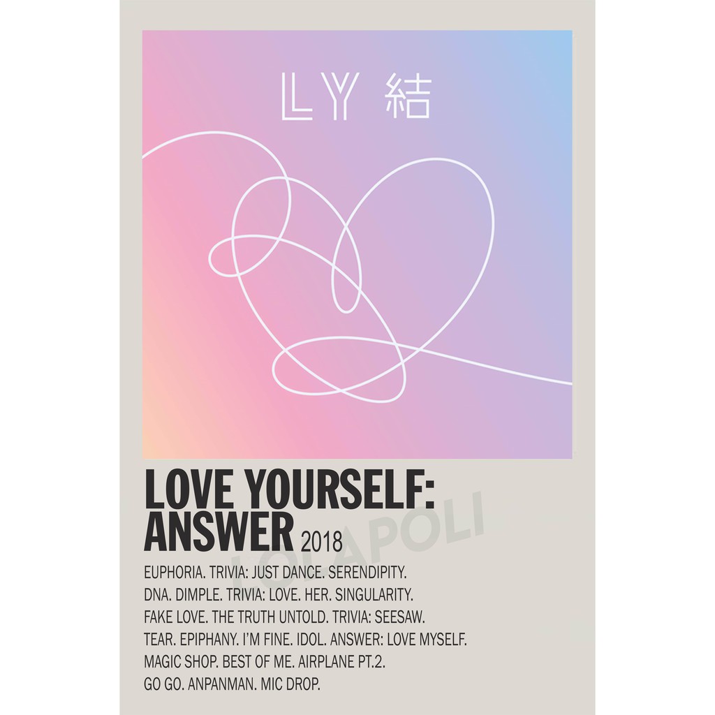 Poster Cover Album K-Pop Love Yoursef: Answer - BTS