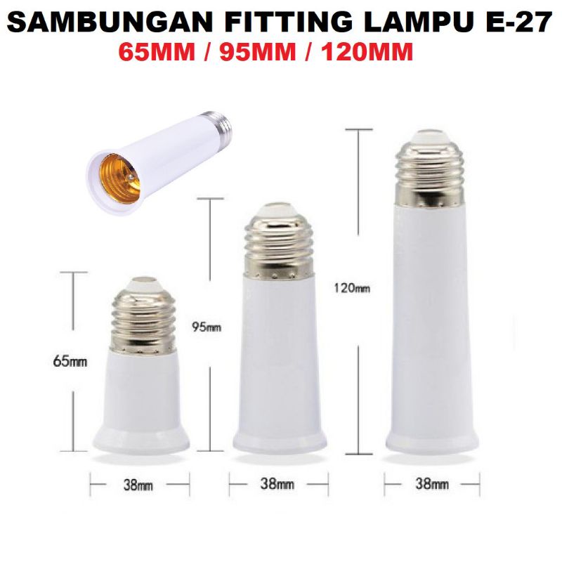 Fiting Sambung Lampu Downlight E27 / Fiting Downlight Plafon E27 to E27