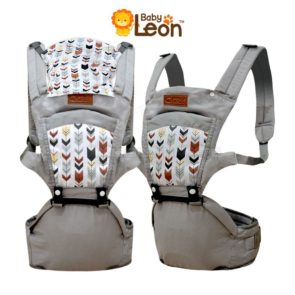 ARROW SERIES 5in1 Way Gendongan Hipseat Bayi BABY LEON + Pelindung Kepala (ada Topi)Gendongan Bayi Depan Duduk Gendongan Bayi  BY-6080 Geos Hip seat Gendongan Samping Depan Belakang Gendongan Multifungsi Gendongan Bayi Instan Anti Pegal Baby Carrier