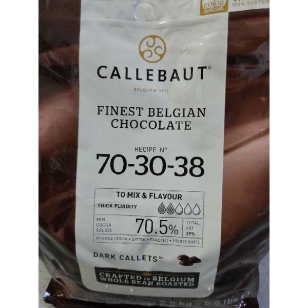 CALLEBAUT 70-30-38 DARK CHOCOLATE 70% - 100 Gr