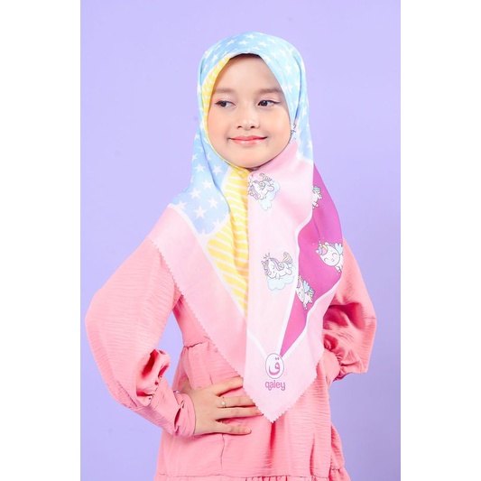 VOAL PRINTING UNICORN BINTANG / HIJAB KARAKTER ANAK / VOAL ANAK / JILBAB ANAK / KERUDUNG ANAK