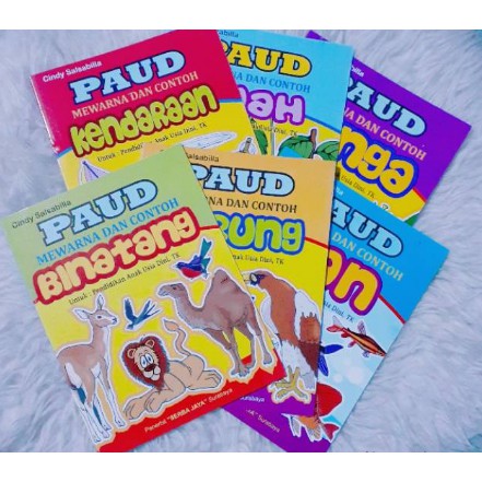 Buku Mewarnai dan Mencontoh untuk PAUD dan TK - Colouring Book untuk Anak