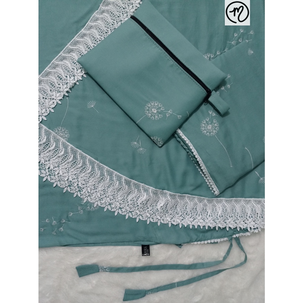 Mukena Rayon Bordir Dandelion Full Bordir Premium Jumbo