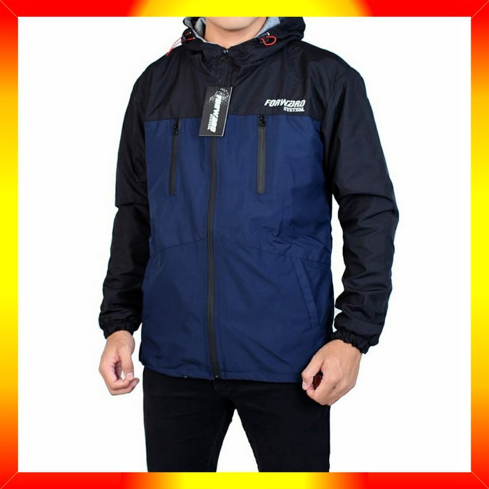 Jaket Parasut / Jaket Parasut Pria Waterproof (Anti Air) Tebal Jacket Motor Pria Original Forward