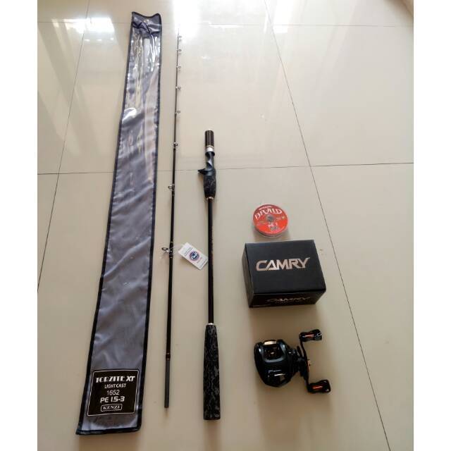 Paket pancing Baitcasting KENZI TORZITE XT OGAWA CAMRY