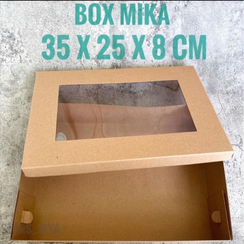 

Dus Kraft Mika 35 x 25 x 8 / Kotak Kue / Dus Tart / Cake