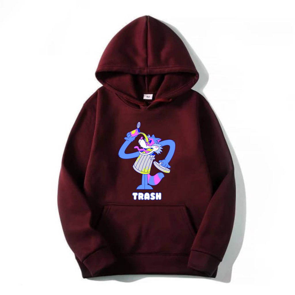 TRASH Jumper Hoodie II TRASH Sweater Hoodie II Sweter Oblong Topi Sz M - XL ( Pria &amp; Wanita / Anak &amp; Dewasa )