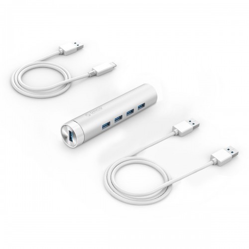 ORICO ARH4-U3 Aluminum 4 Port USB3.0 Hub with Type-A and Type-C Cable