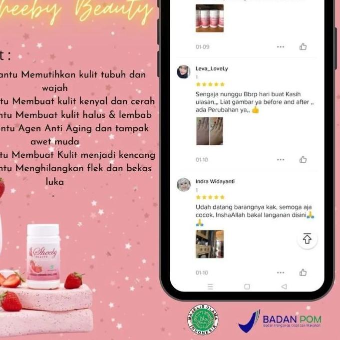 

Termurah dan terbaik >> SHEEBY BEAUTY (BELI 1 FREE 1 HADIAH) MINUMAN COLLAGEN COLAGEN WHITENING produck vyralral