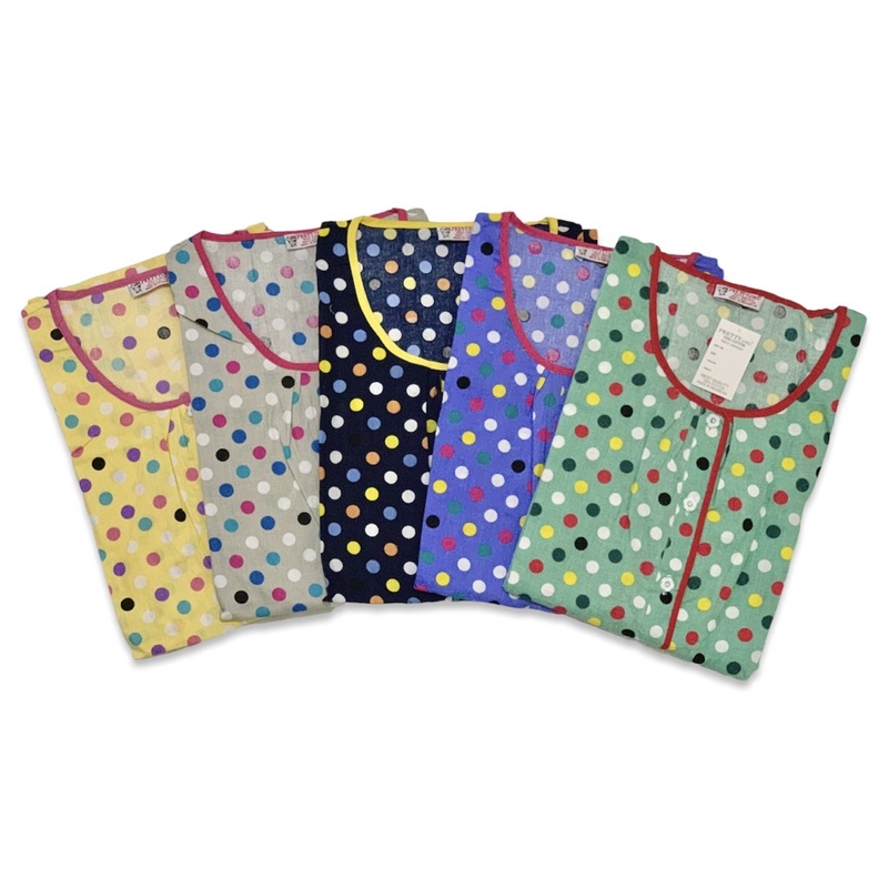 Daster katun lokal pretty girl SIZE M polka salur-1