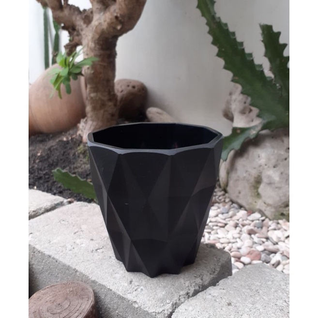 Pot Hitam Polos | pot aesthetic | home decor | pot hias | pot keramik