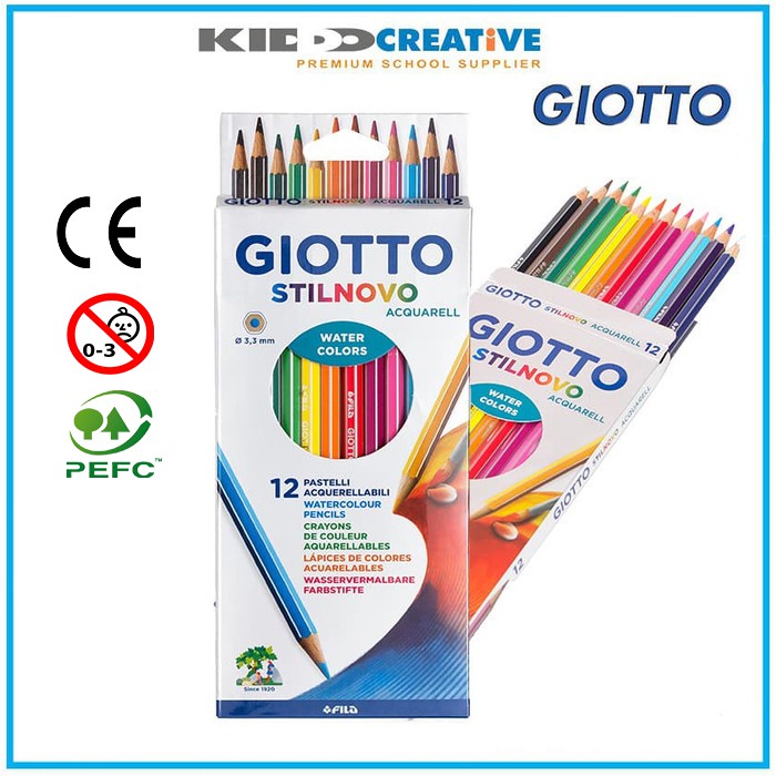 

GIOTTO STILNOVO ACQUARELL CARDBOARD 12 COLS