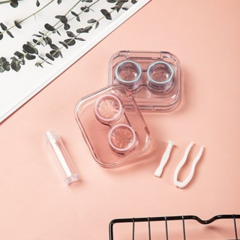 Kotak Softlens Transparan Premium / Travel Kit Tempat Kotak Transparant Soflens / Case travelkit