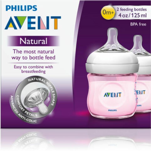 PHILIPS Avent Natural Twin Pack (Isi 2) | Botol Susu Natural 125ml dan 260ml isi 2 Avent Philips