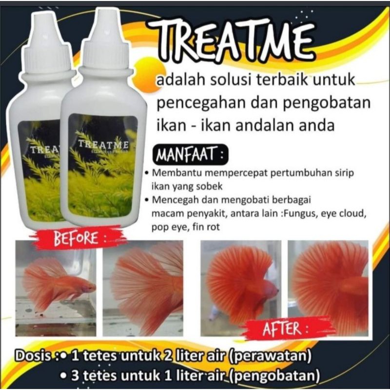 TREATME GROWTH AND HEALTH OBAT IKAN CUPANG DAN GUPPY