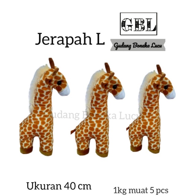 Boneka jerapah L /  boneka binatang / boneka jerapah sedang / jerapah 30cm