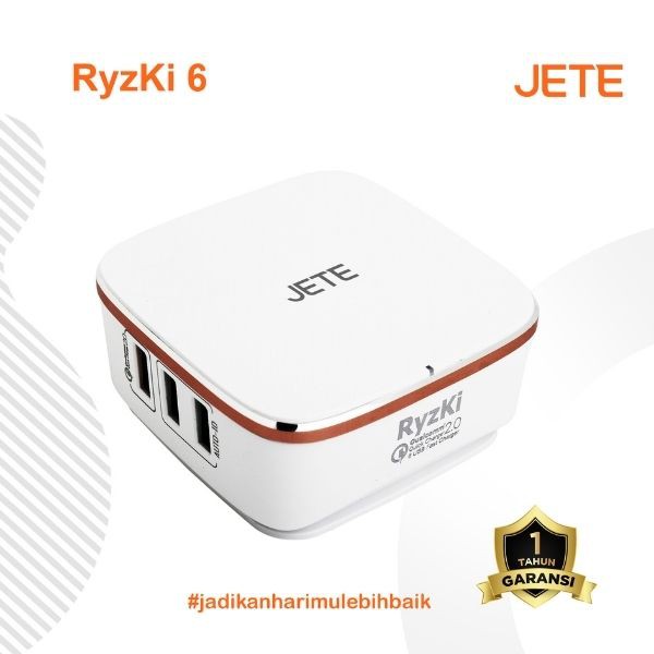 Charger Quick Charger 2.0 with 6 Output JETE Ryzki - Garansi Resmi 12 Bulan