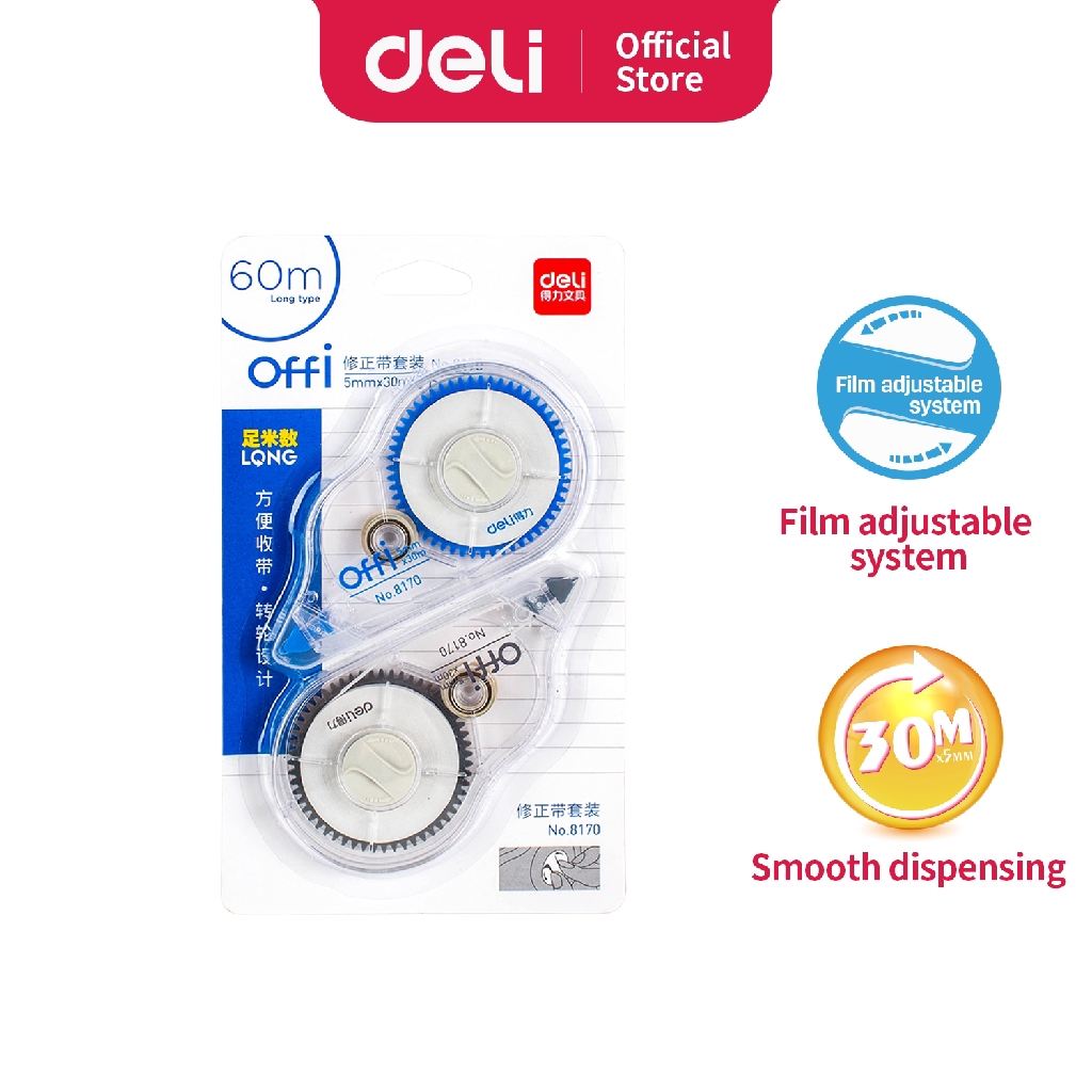 

Deli Penghapus kertas Correction Tape 8170