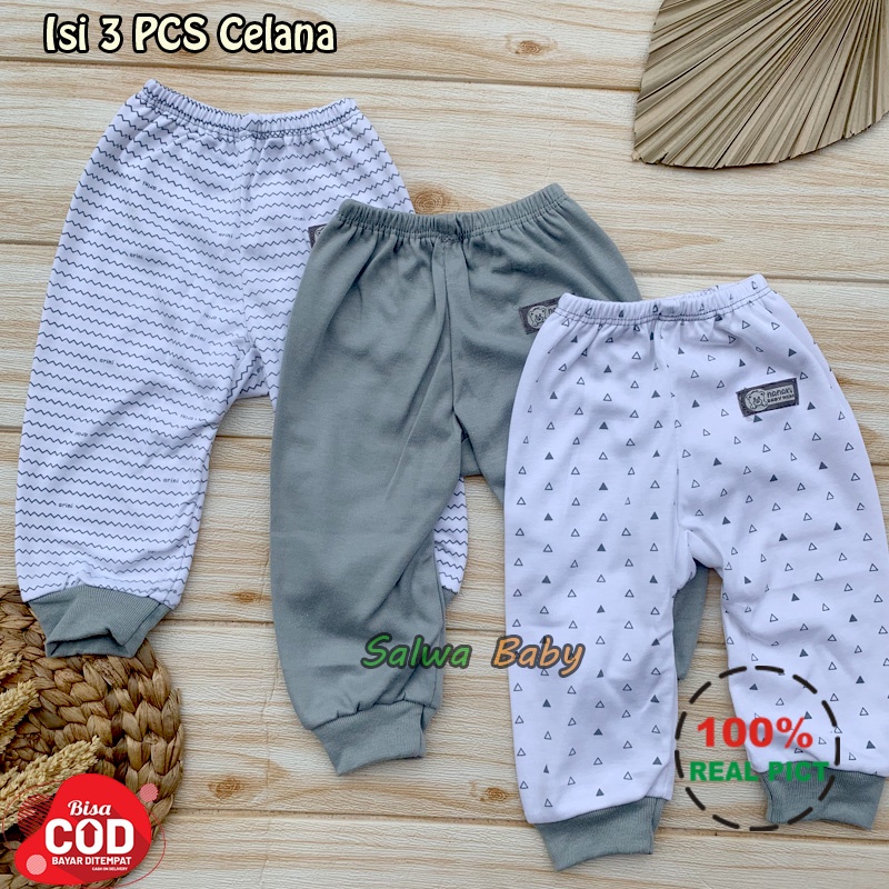 3 PCS Celana Panjang Bayi Baru Lahir Almeera Baby and Kids