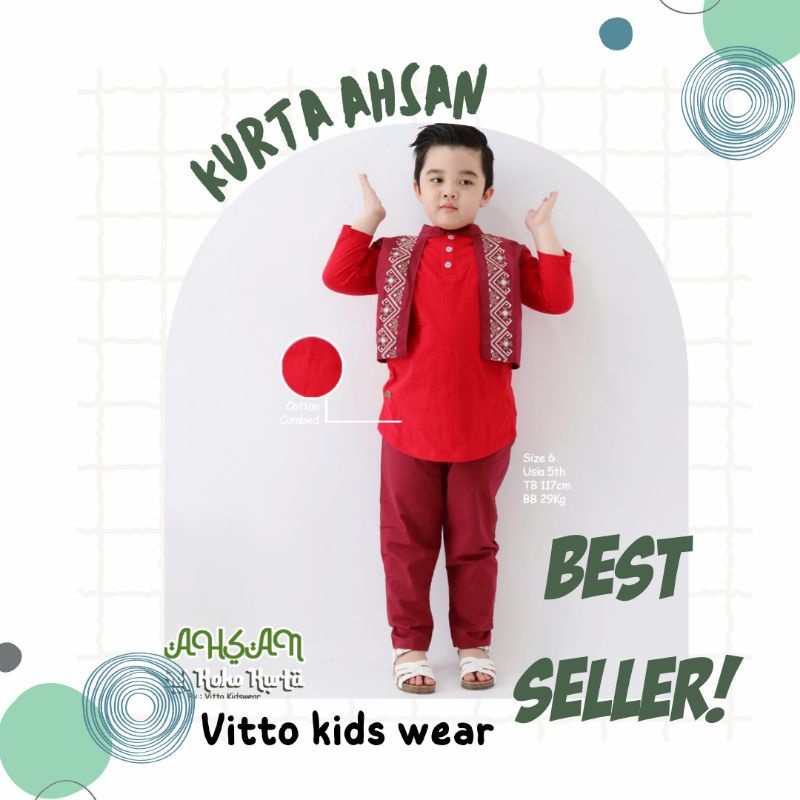 VITTO SETELAN KURTA ANAK/KURTA AHSAN