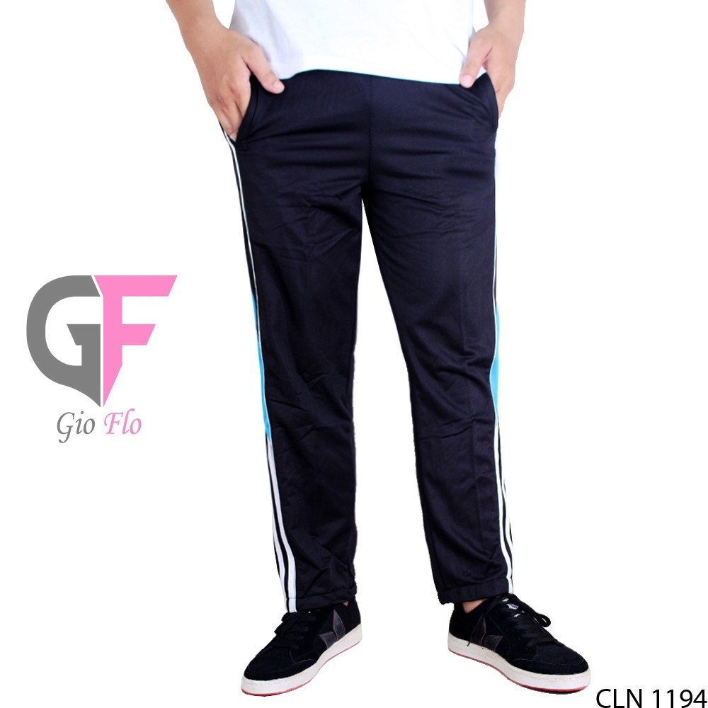 GIOFLO Celana Gym Panjang Olahraga Sport Pria Light Blue / CLN 1194