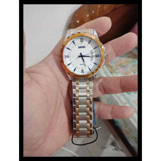 I1U6 JAM TANGAN PRIA CASUAL ORIGINAL SKMEI "TAHAN AIR" BLACK - BIRU 7AW4