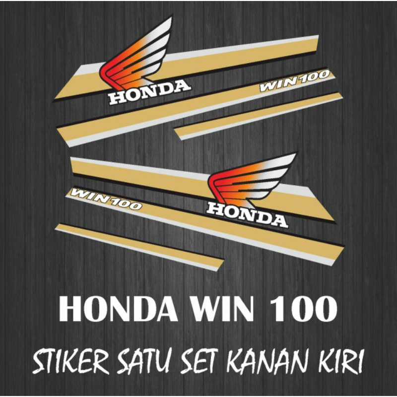 STIKER STRIPING DECAL VARIASI HONDA WIN 100 ORIGINAL