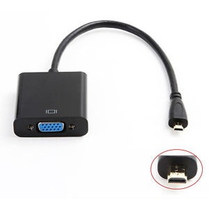 CONVERTER CABLE MICRO HDMI TO VGA NON AUDIO KONVERTER KABEL MICRO HDMI MALE TO VGA FEMALE