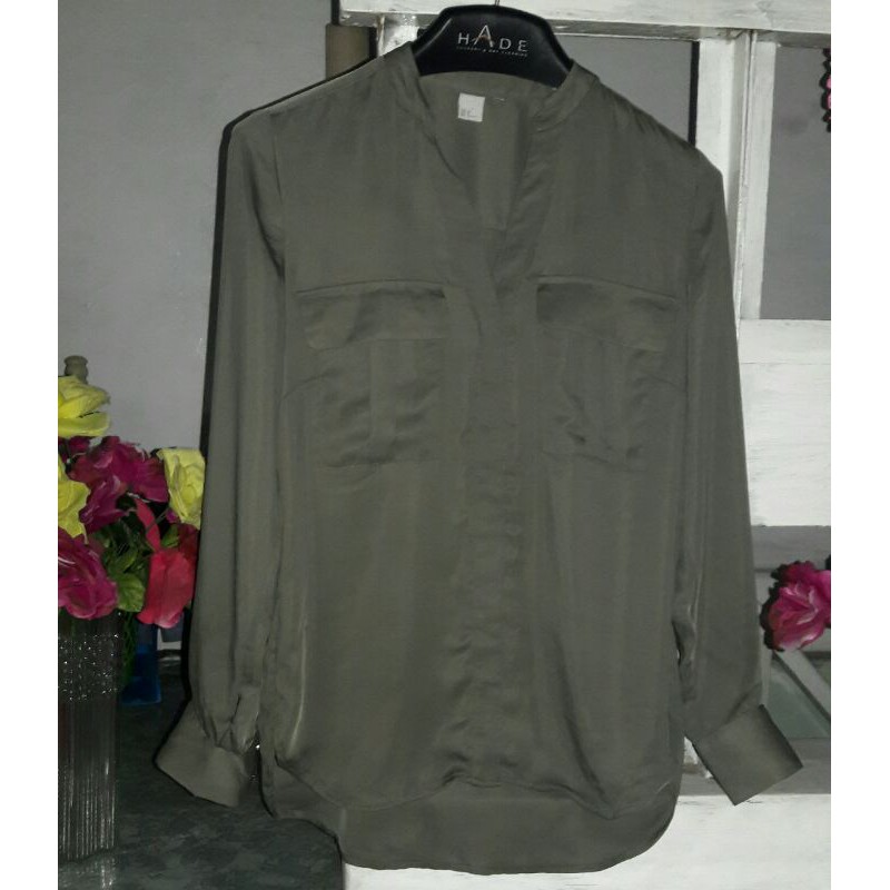 Blouse Wanita Satin H&amp;M Original Branded